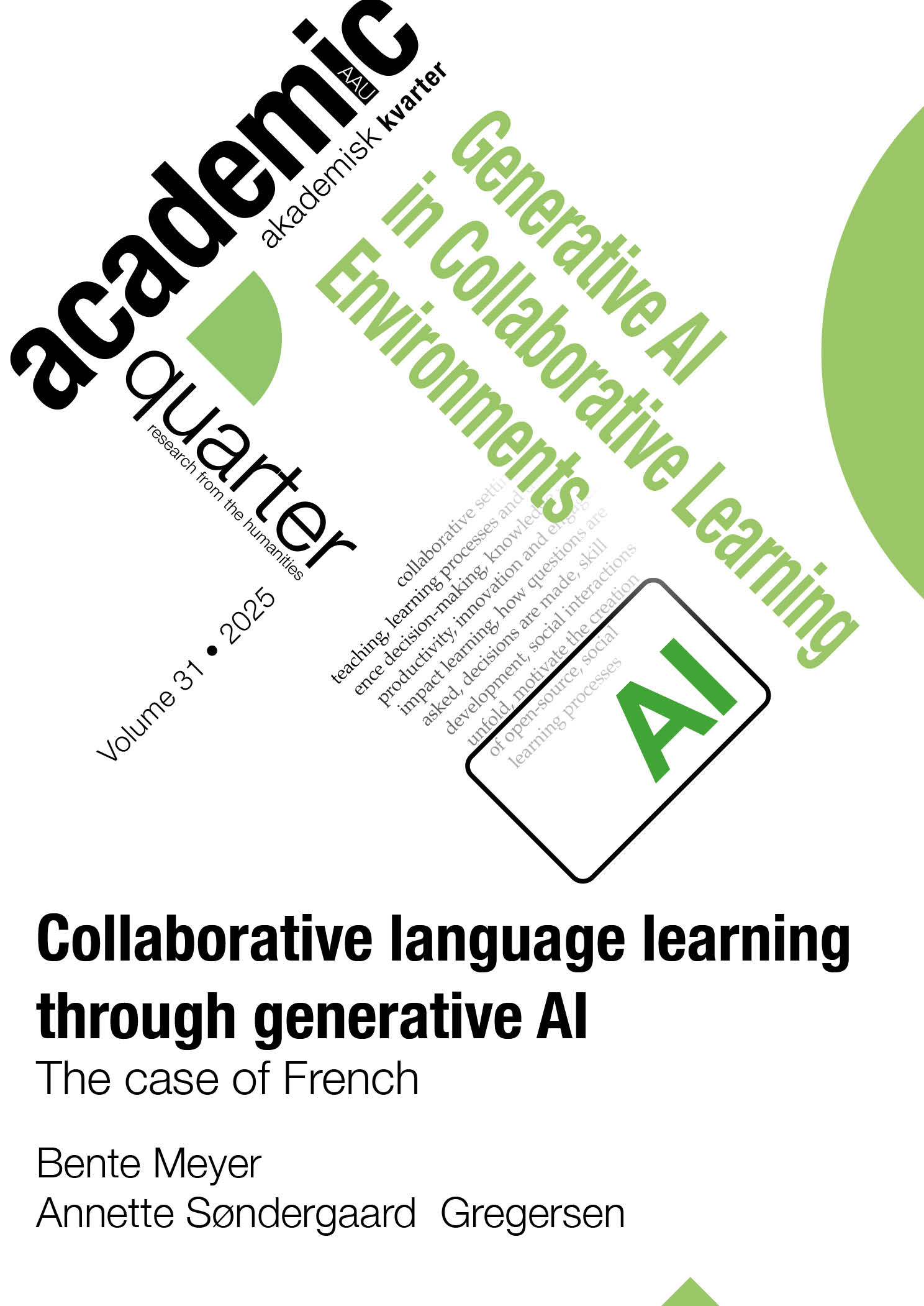 Front page to - Collaborative language learning through generative AI